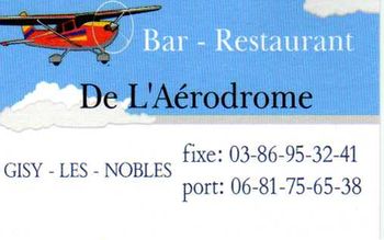Restaurant aérodrome commerce à Gisy les Nobles
